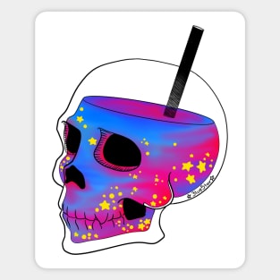 Black Skull Space Juice Magnet